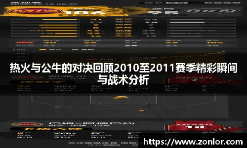 热火与公牛的对决回顾2010至2011赛季精彩瞬间与战术分析
